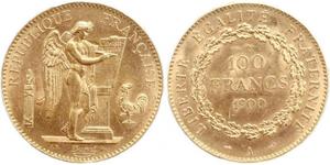 100 Franc Dritte Französische Republik (1870-1940)  Gold 