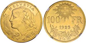 100 Franc Schweiz Gold 