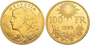 100 Franc Schweiz Gold 