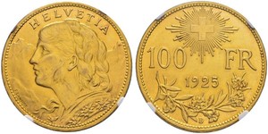100 Franc Switzerland Gold 