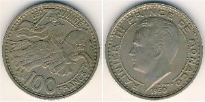 100 Franc Monaco (1297 - ) Kupfer/Nickel Rainier III. (Monaco)