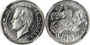 100 Franc Monaco (1297 - ) Kupfer/Nickel Rainier III. (Monaco)