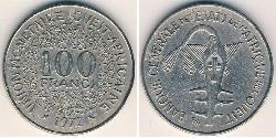 100 Franc African Union Níquel 