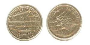 100 Franc Gabon (1960 - ) Níquel 