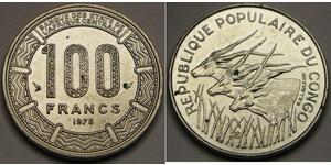 100 Franc República Democrática del Congo Níquel/Cobre 