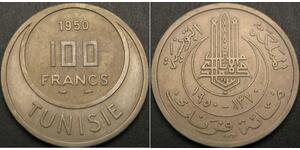 100 Franc Túnez Níquel/Cobre 