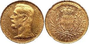100 Franc Monaco (1297 - ) Or Albert I, Prince of Monaco (1848 - 1922)