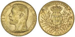 100 Franc Monaco (1297 - ) Or Albert I, Prince of Monaco (1848 - 1922)