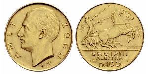 100 Franc République albanaise (1925-1928) Or Zog I, Skanderbeg III of Albania