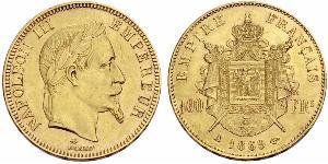 100 Franc Second Empire (1852-1870) Or Napoleon III (1808-1873)
