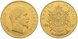 100 Franc Second Empire (1852-1870) Or Napoleon III (1808-1873)