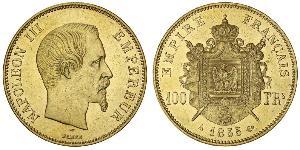 100 Franc Second Empire (1852-1870) Or Napoleon III (1808-1873)