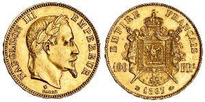 100 Franc Second Empire (1852-1870) Or Napoleon III (1808-1873)