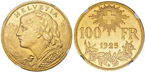 100 Franc Suisse Or 
