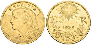 100 Franc Suisse Or 