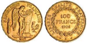 100 Franc Primera República Francesa  (1792-1804) Oro 