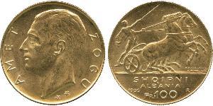 100 Franc Repubblica albanese (1925-1928) Oro Zog I, Skanderbeg III of Albania