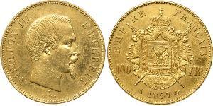 100 Franc Secondo Impero francese (1852-1870) Oro Napoleone III (1808-1873)