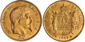 100 Franc Secondo Impero francese (1852-1870) Oro Napoleone III (1808-1873)