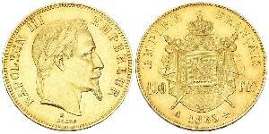 100 Franc Secondo Impero francese (1852-1870) Oro Napoleone III (1808-1873)