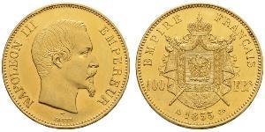 100 Franc Segundo Imperio francés (1852-1870) Oro Napoleon III (1808-1873)