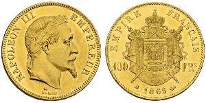 100 Franc Segundo Imperio francés (1852-1870) Oro Napoleon III (1808-1873)