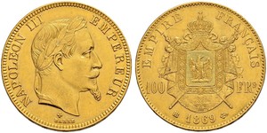 100 Franc Segundo Imperio francés (1852-1870) Oro Napoleon III (1808-1873)