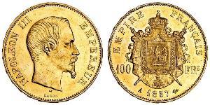 100 Franc Segundo Imperio francés (1852-1870) Oro Napoleon III (1808-1873)