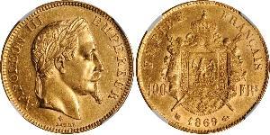 100 Franc Segundo Imperio francés (1852-1870) Oro Napoleon III (1808-1873)
