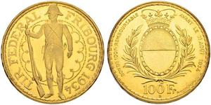 100 Franc Suiza Oro 