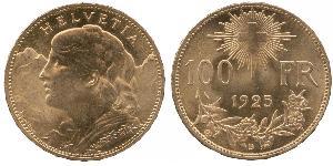 100 Franc Suiza Oro 