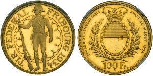100 Franc Suiza Oro 