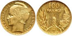 100 Franc Tercera República Francesa (1870-1940)  Oro 