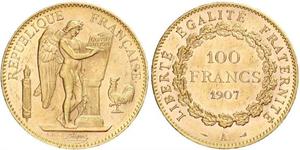 100 Franc Tercera República Francesa (1870-1940)  Oro 