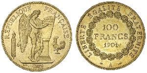 100 Franc Tercera República Francesa (1870-1940)  Oro 