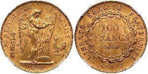 100 Franc Tercera República Francesa (1870-1940)  Oro 