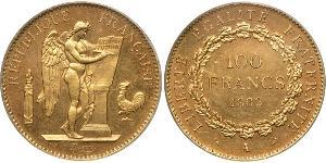 100 Franc Tercera República Francesa (1870-1940)  Oro 