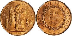 100 Franc Tercera República Francesa (1870-1940)  Oro 