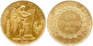 100 Franc Tercera República Francesa (1870-1940)  Oro 