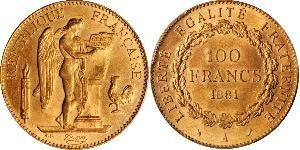 100 Franc Tercera República Francesa (1870-1940)  Oro 