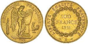 100 Franc Tercera República Francesa (1870-1940)  Oro 