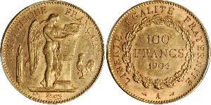100 Franc Tercera República Francesa (1870-1940)  Oro 