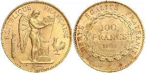 100 Franc Tercera República Francesa (1870-1940)  Oro 