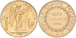 100 Franc Tercera República Francesa (1870-1940)  Oro 