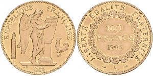 100 Franc Tercera República Francesa (1870-1940)  Oro 