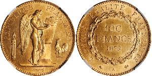 100 Franc Tercera República Francesa (1870-1940)  Oro 