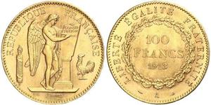 100 Franc Tercera República Francesa (1870-1940)  Oro 