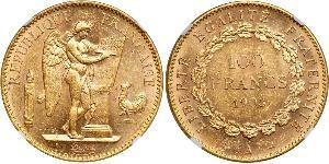 100 Franc Tercera República Francesa (1870-1940)  Oro 
