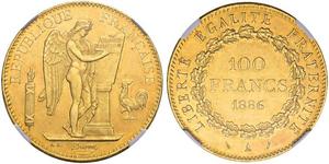 100 Franc Terza Repubblica francese (1870-1940)  Oro 