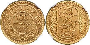 100 Franc Tunisia Oro 